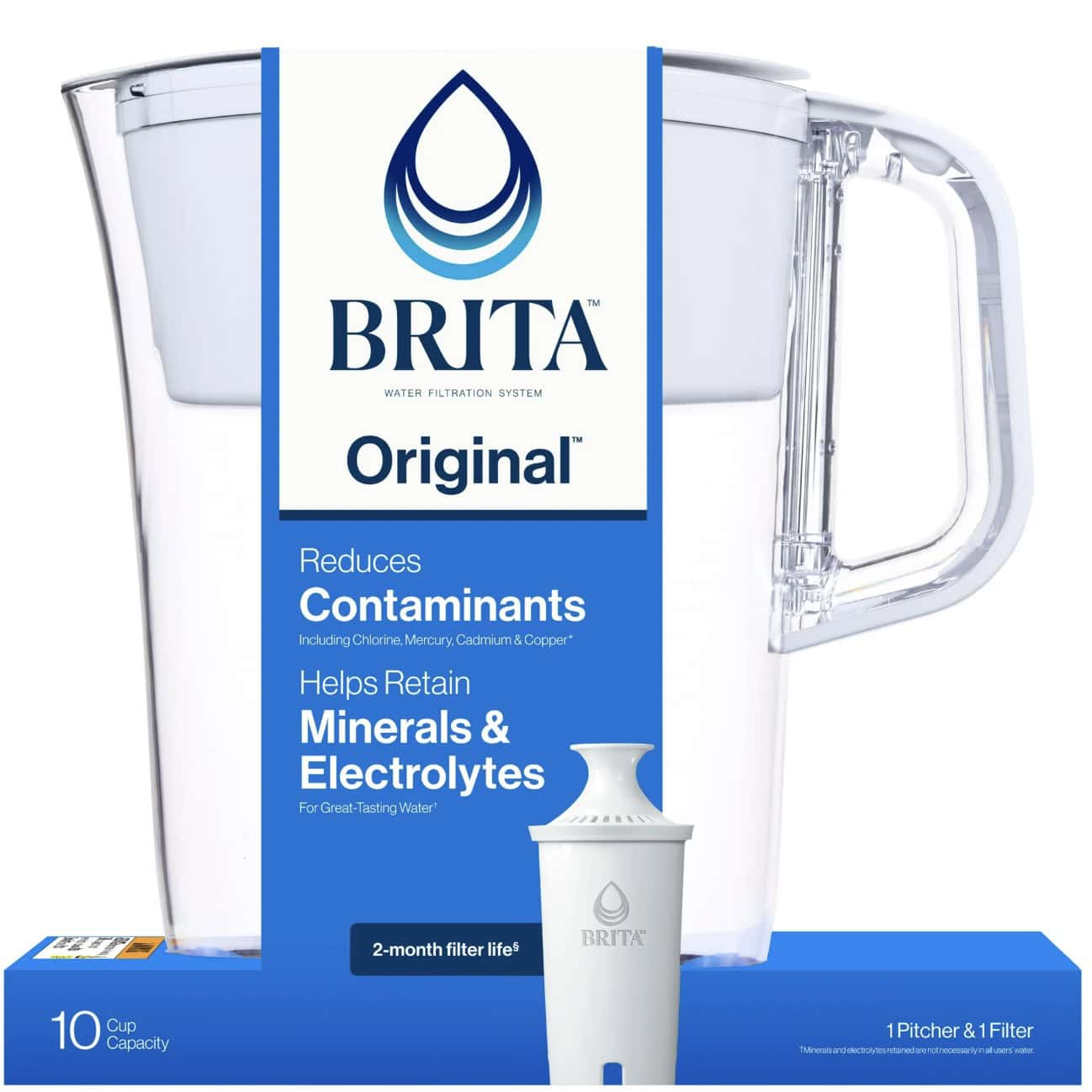 brita water pitcher 10 cup capacity