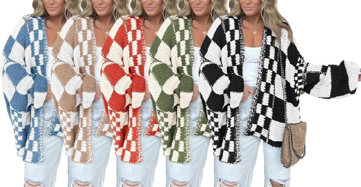 BTFBM Casual Chunky Knit Cardigan Sweater