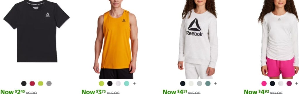 reebok tees