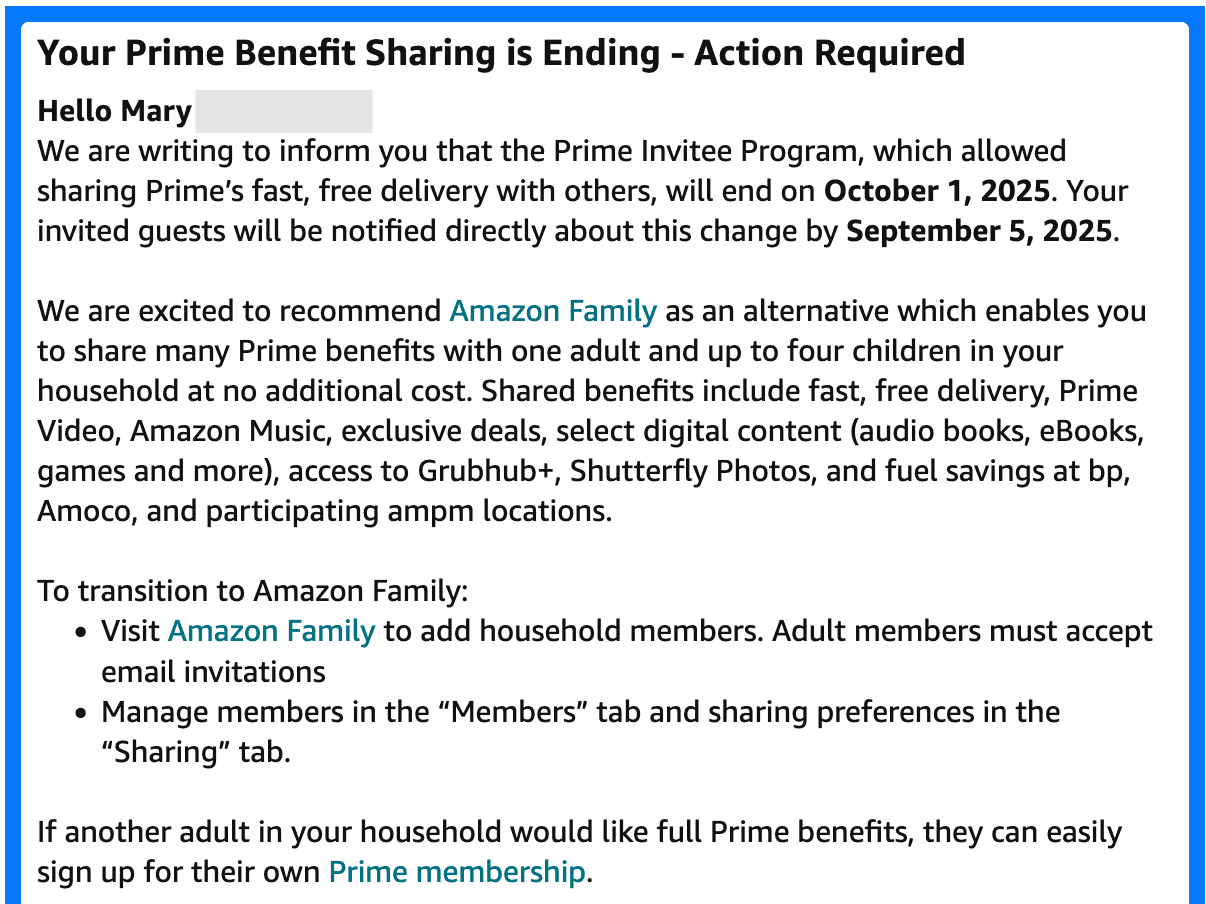 Amazon Prime benefits chart