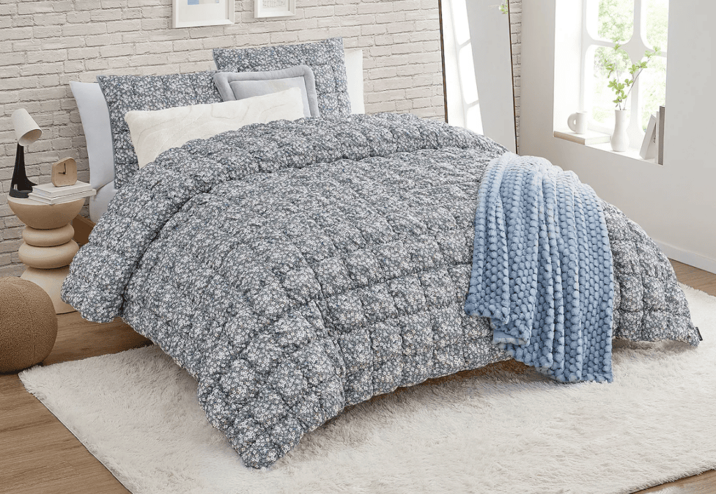 bearpaw floral puff comforter