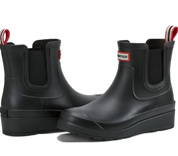 hunter rain boots black
