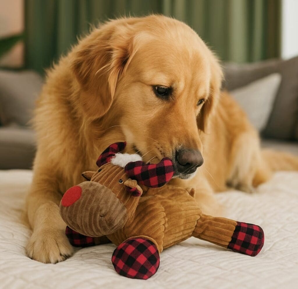 plush moose dog toy