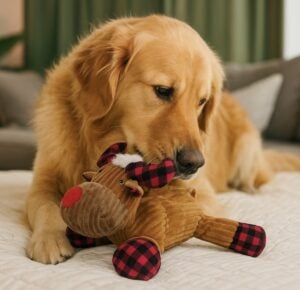 plush moose dog toy
