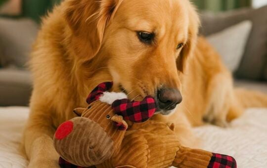 plush moose dog toy