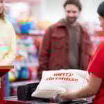 people checking out at Target