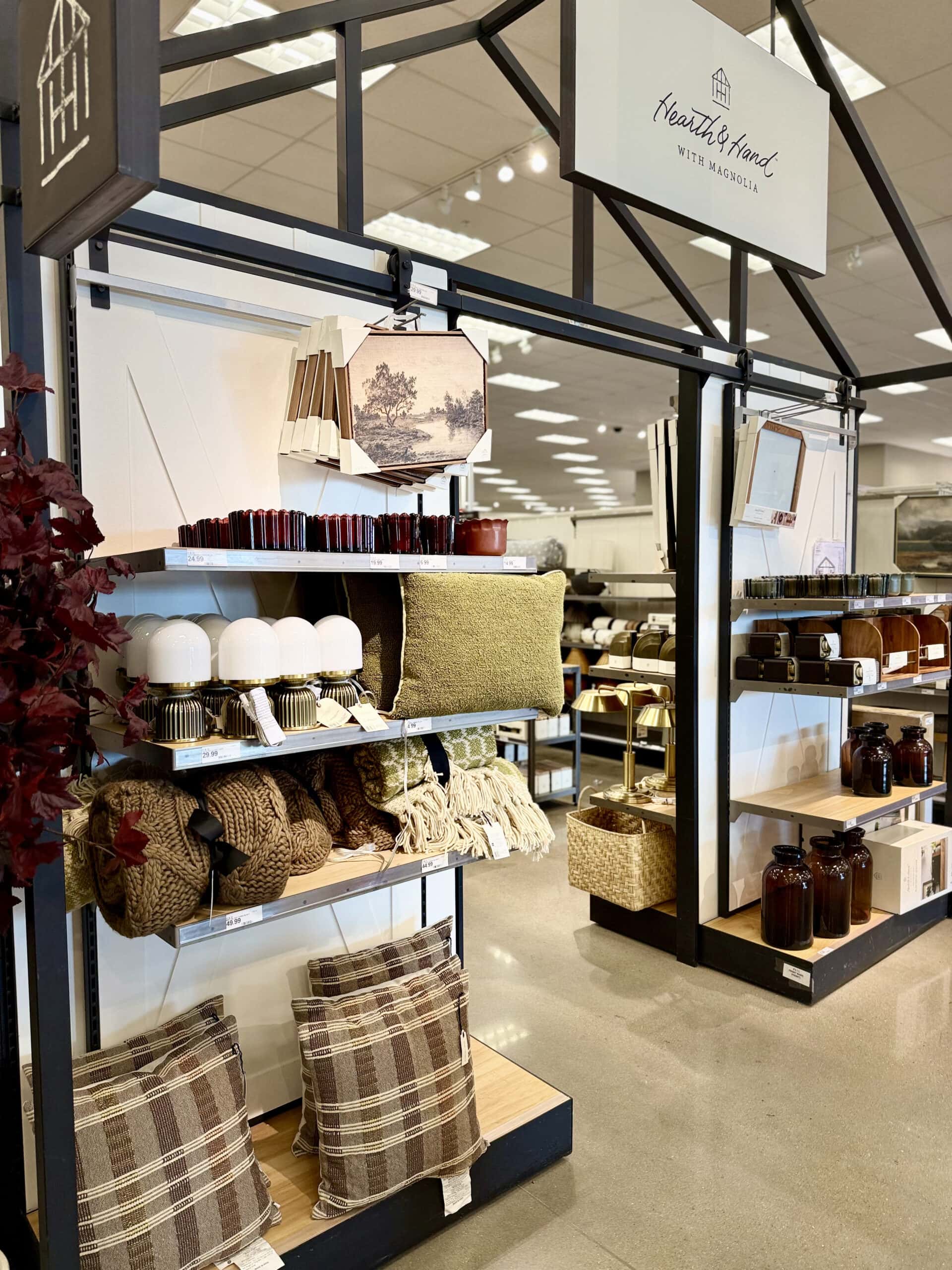 hearth and hand magnolia display in target store