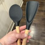 FINENUT Cooking Spoon Multifunction Spoonula Silicone Spatula Spoon 2 Pack