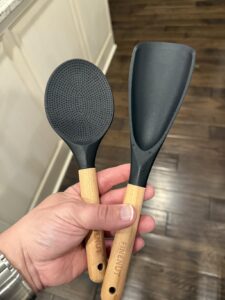 FINENUT Cooking Spoon Multifunction Spoonula Silicone Spatula Spoon 2 Pack