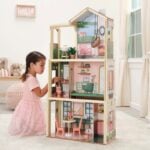 KidKraft Click & Play Fully Assembled Pop Up Wooden Dollhouse