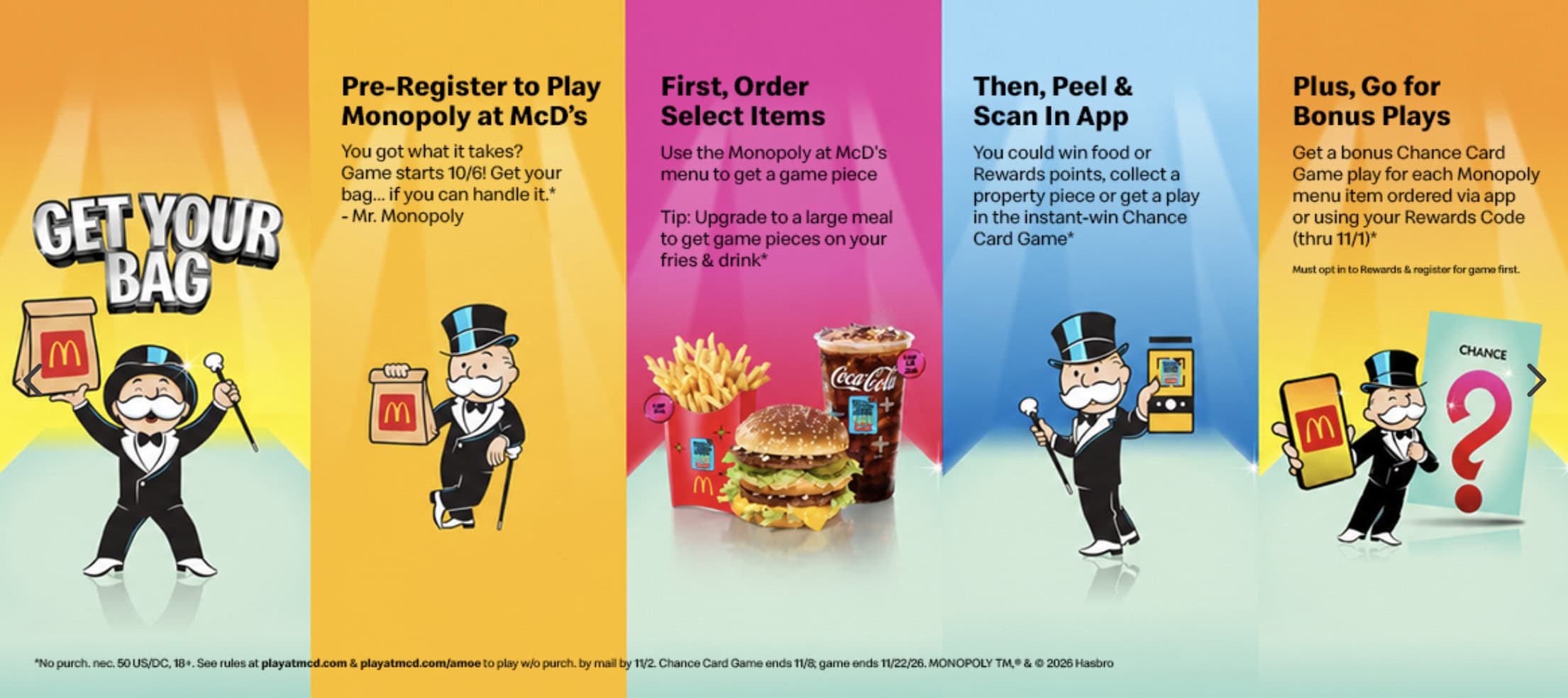 McDonald's Monopoly Instructions