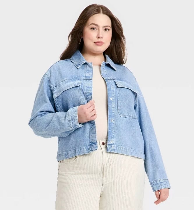 Women's Cropped Painter Denim Jacket Plus Size Universal Thread Women's Cropped Painter Denim Jacket Plus Size Universal Thread