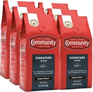 community coffee signature blend dark roast 6 pk 12 oz bags