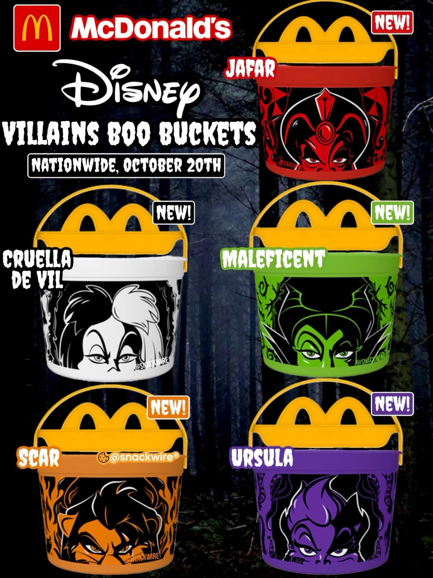 disney villains boo buckets