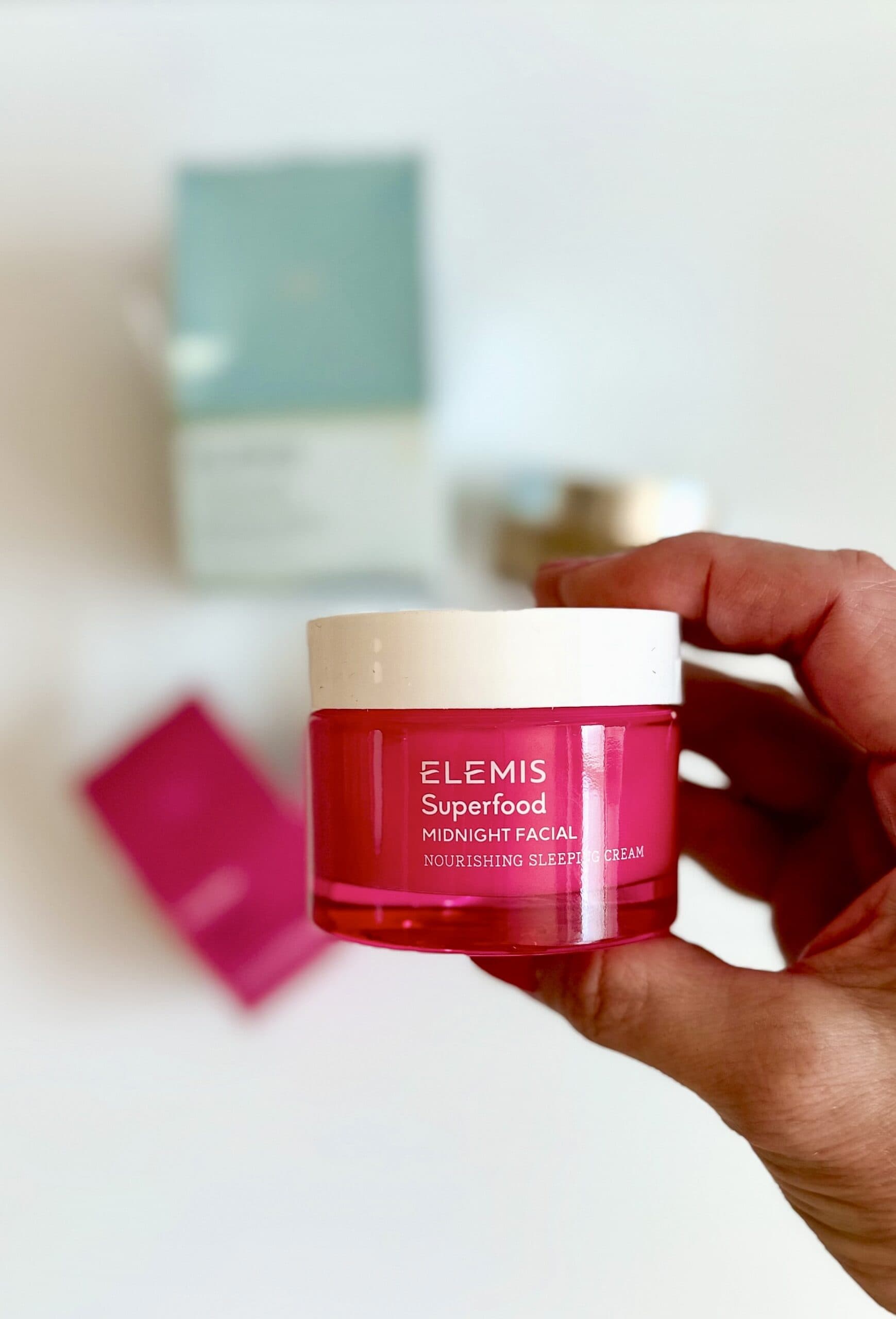 hand holding Elemis superfood jar