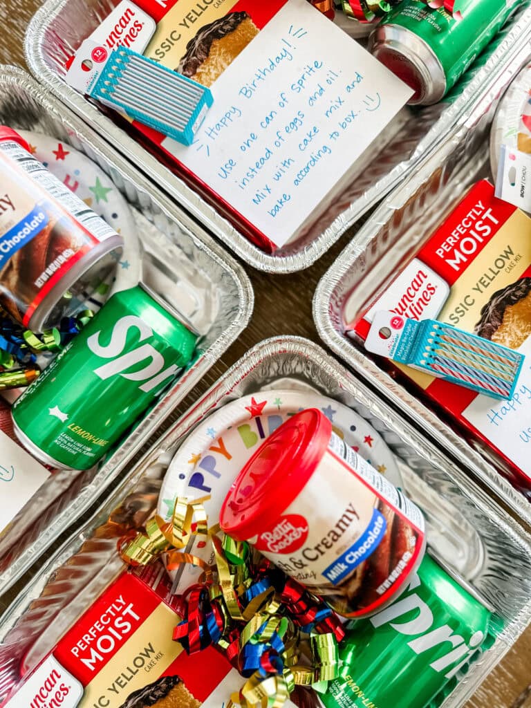 birthday cake kits for food pantry