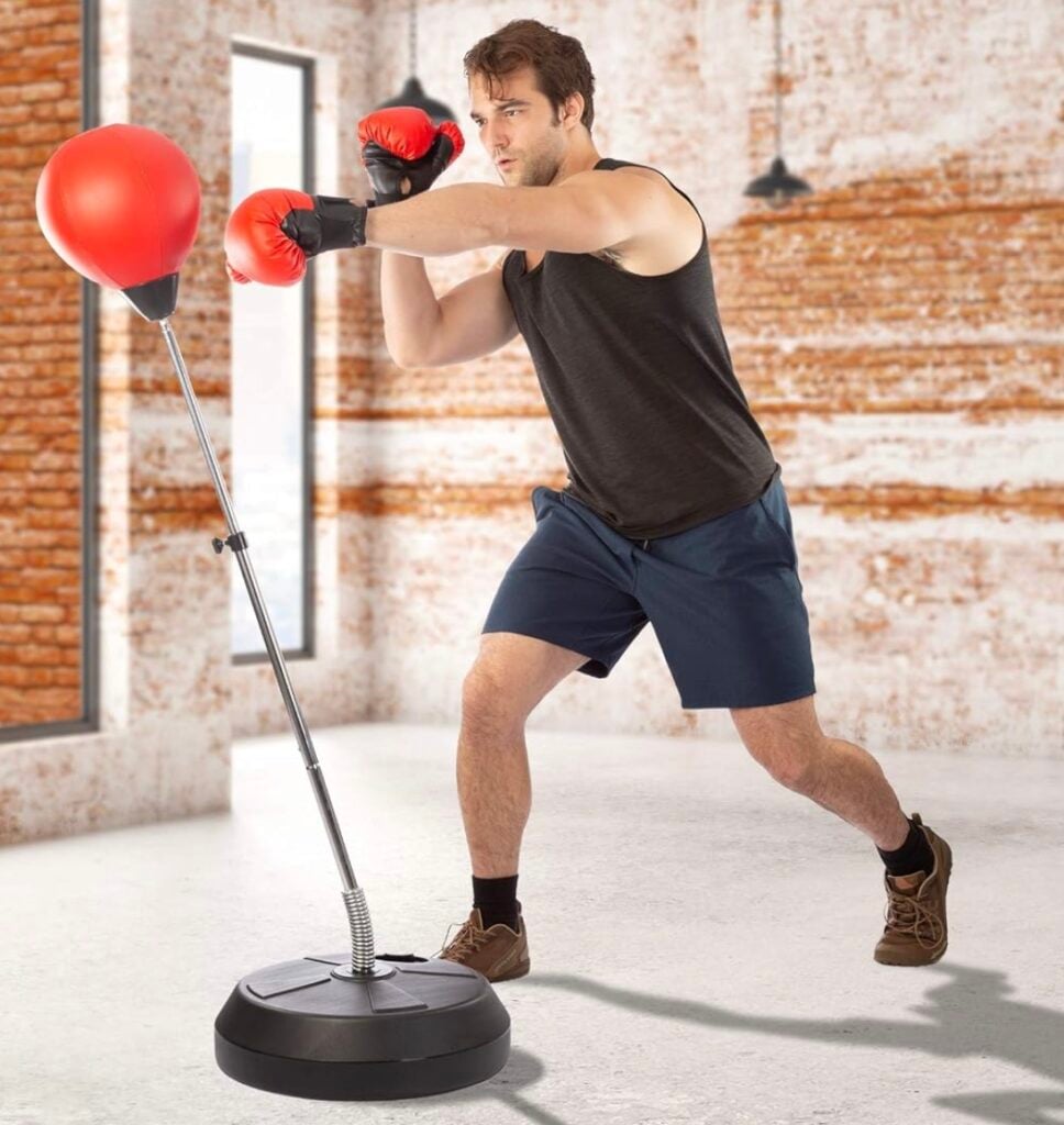 punching bag with adjustable stand