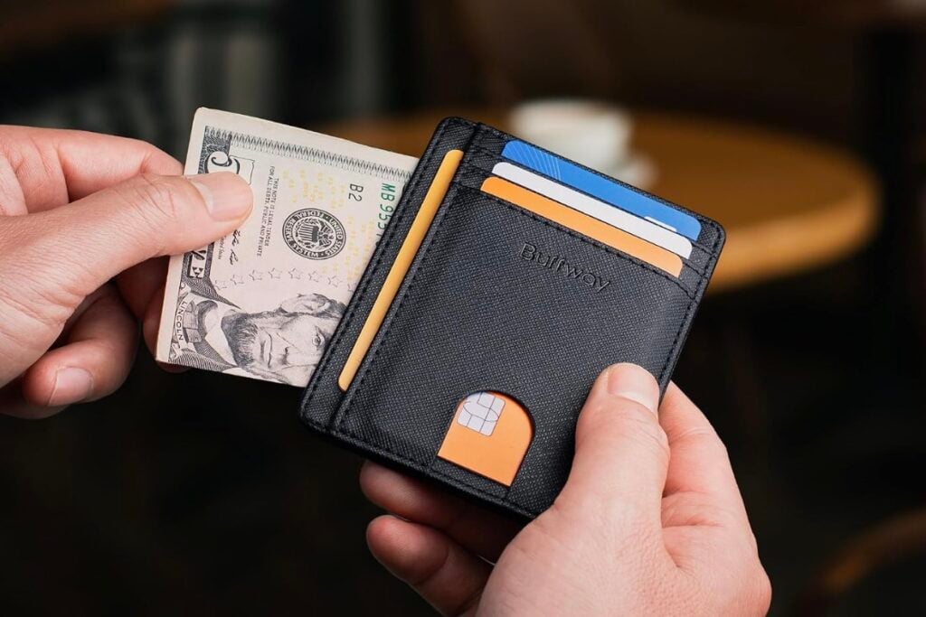 slim minimalist rfid wallet buffway