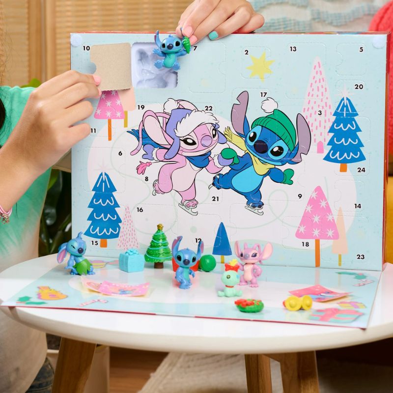 person doing stitch advent calendar