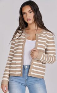 striped cardigan
