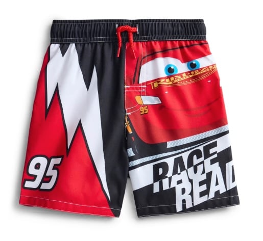 Boys Character Swim Trunks Cars Lightning
