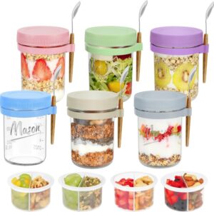 Xyptorix 6 Pack Overnight Oats Containers