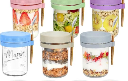 Xyptorix 6 Pack Overnight Oats Containers