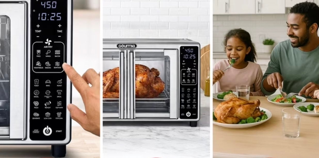 gourmia air fryer french door 24L