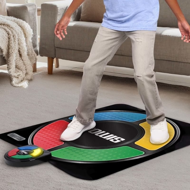 boy dancing on Jump Play Simon mat