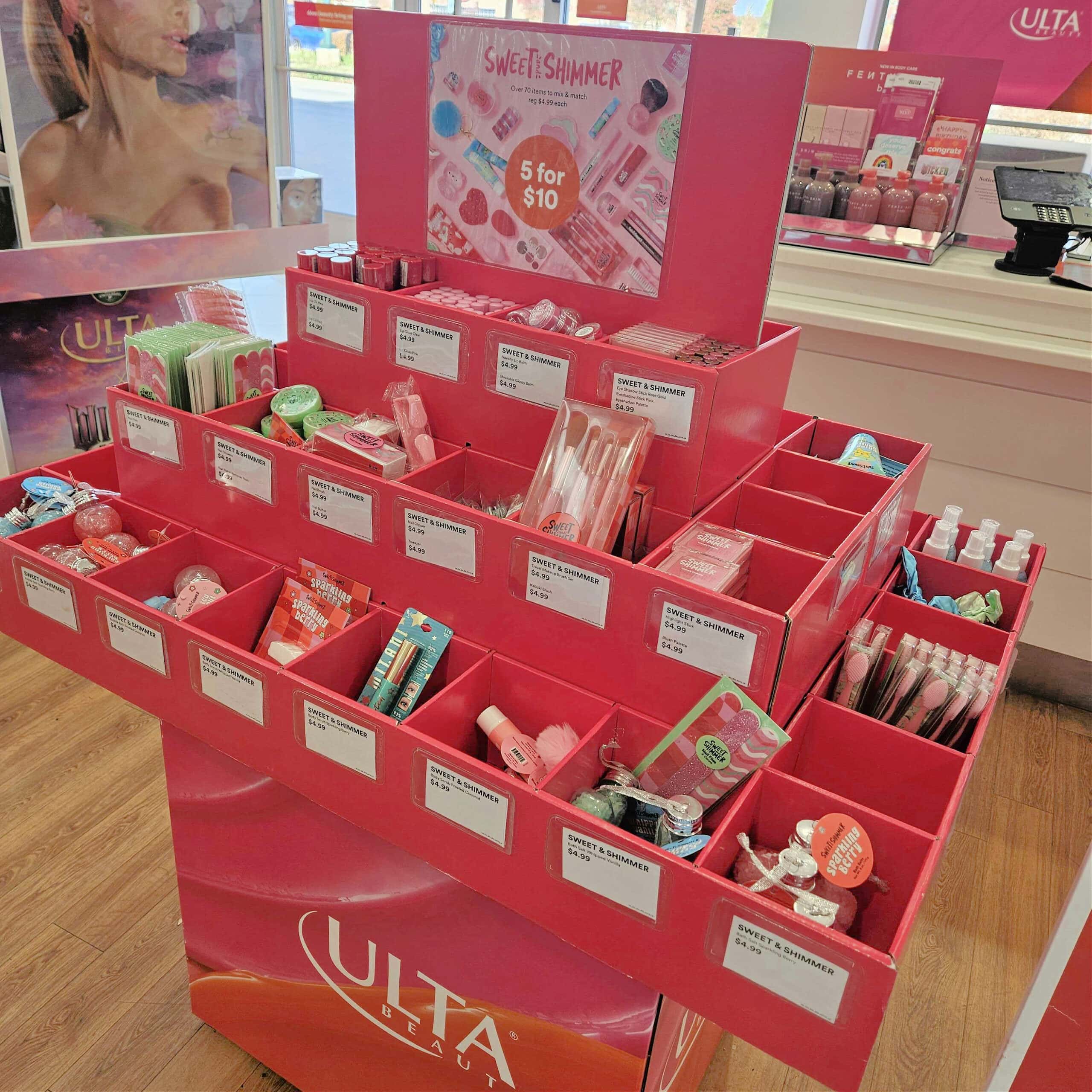 ULTA Sweet Shimmer display
