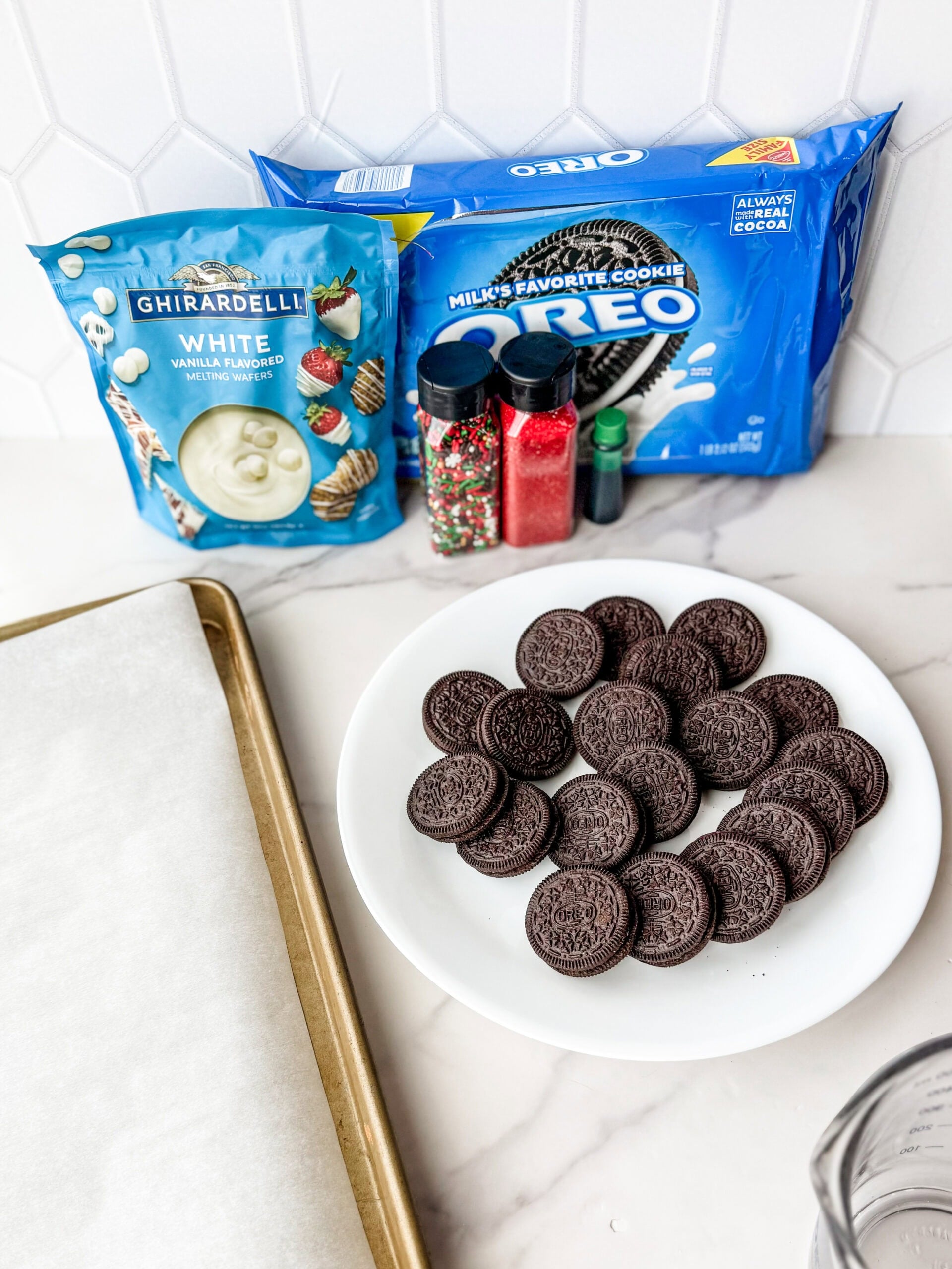 ingredients for christmas tree oreos