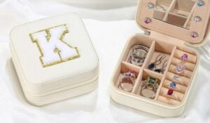 jewelry box with initials