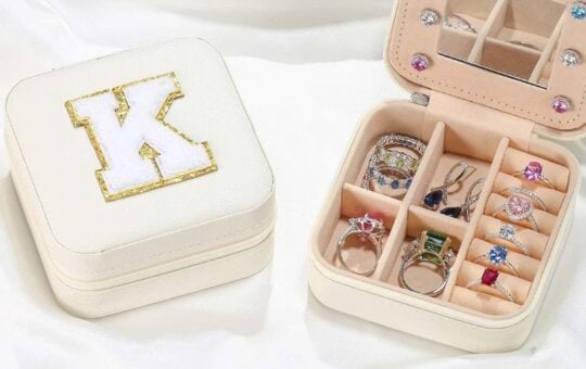 jewelry box with initials