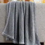 Luna Cotton Waffled Knit Throw, 50 x 70 1
