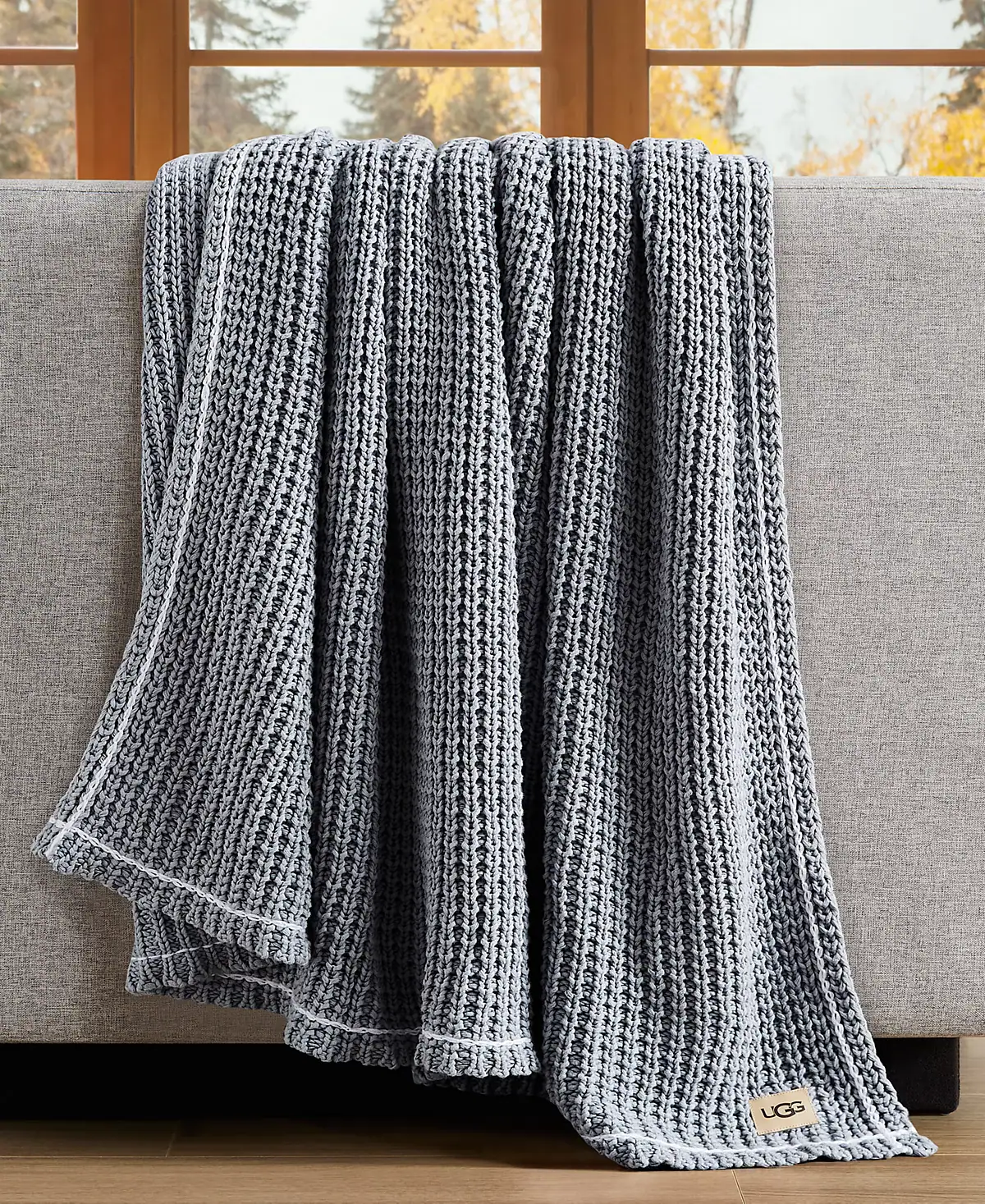 Luna Cotton Waffled Knit Throw, 50 x 70 1