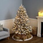 National Tree Company 6ft Pre Lit Flocked Acacia Artificial Christmas Tree