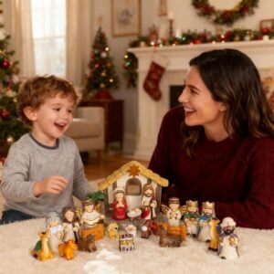Nativity Advent Calendar 2026 Kids 24 Days Light Up Nativity Scene Set