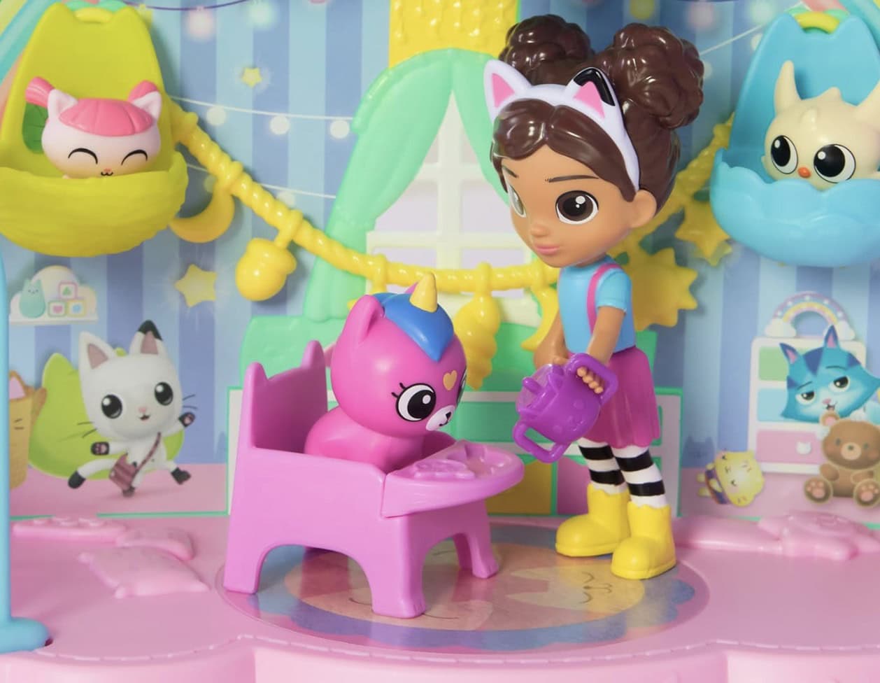 gabby's dollhouse kitty care playset