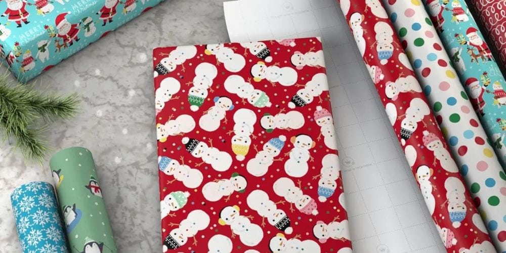snowman gift wrap