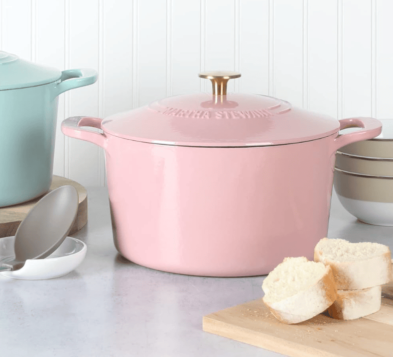 martha stewart pink dutch oven