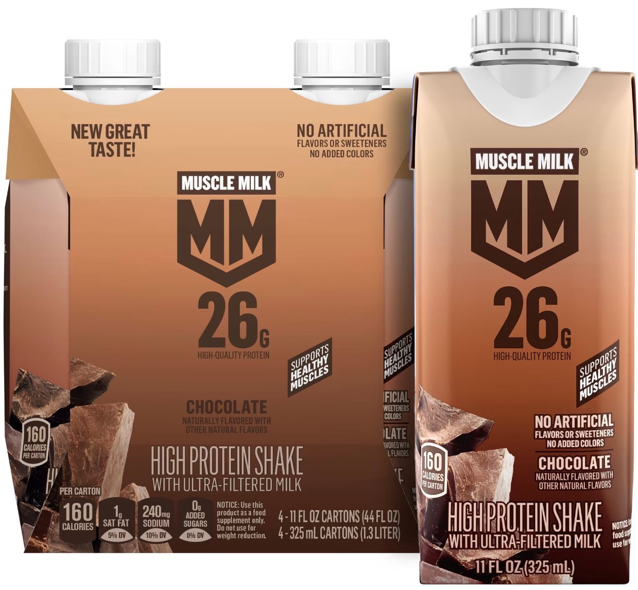 muscle milk protein chocolate 4 pk