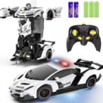 remote control transforming police car fdj