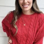 BTFBM Women's Oversized Cable Knit Sweater Crew Neck Pullover 1