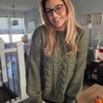 BTFBM Women's Oversized Cable Knit Sweater Crew Neck Pullover 2
