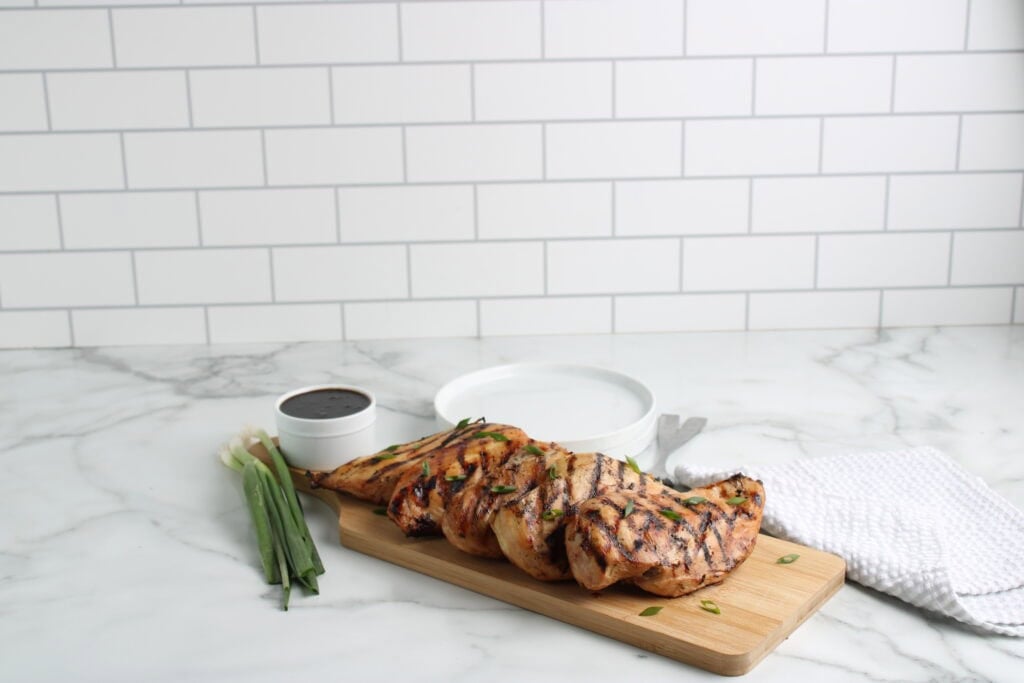 Grilled Teriyaki Chicken finished on platter