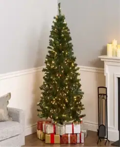 National Tree Company Acacia Pre lit Christmas Tree with 300 Clear Incandescent Lights, 6'