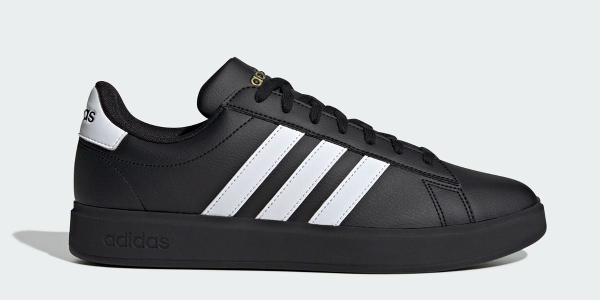 black and white adidas shoe