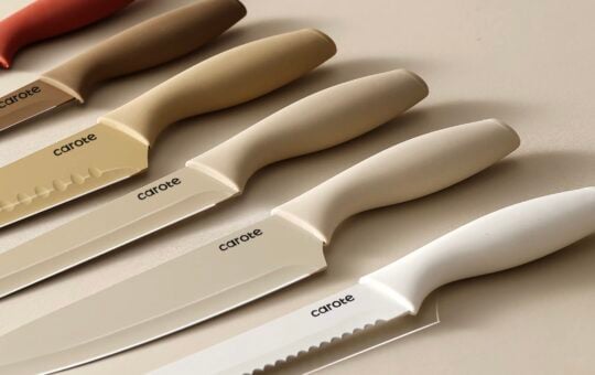 carote knife set taupe