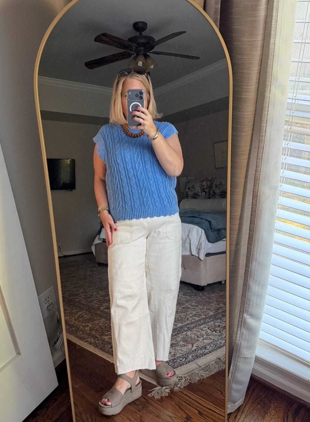 fran blue vest