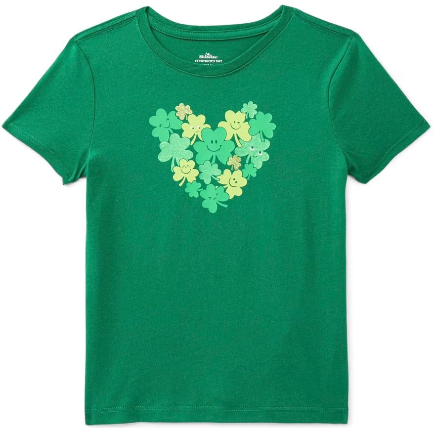 green graphic tee 
